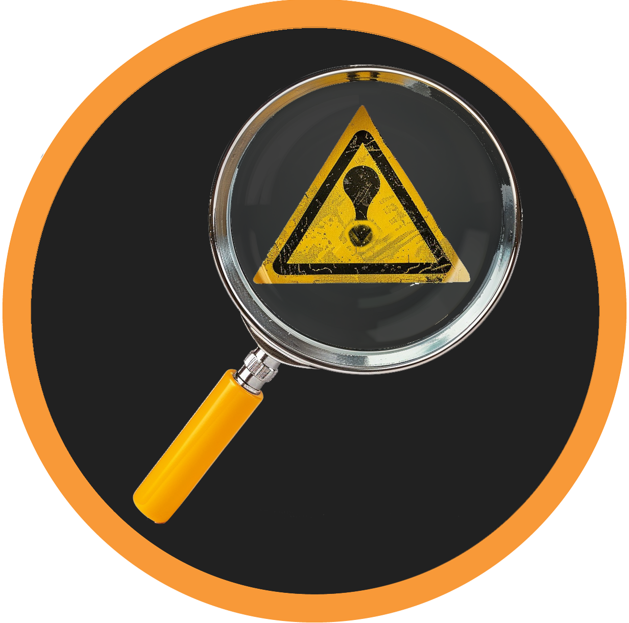 Magnifying Glass Safety Graphic